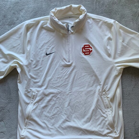 Nike USC Trojans Baseball Player-Issued Lightweight 1/4-Zip Jacket. XXL. - Picture 1 of 15